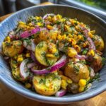 Salat mit geröstetem Mais, Dill & neuen Kartoffeln