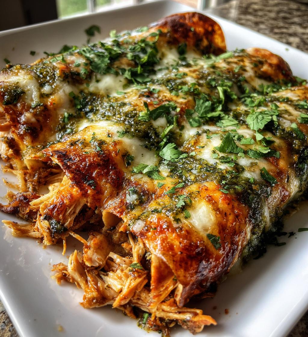 Salsa Verde Hähnchen Enchiladas - detail 1