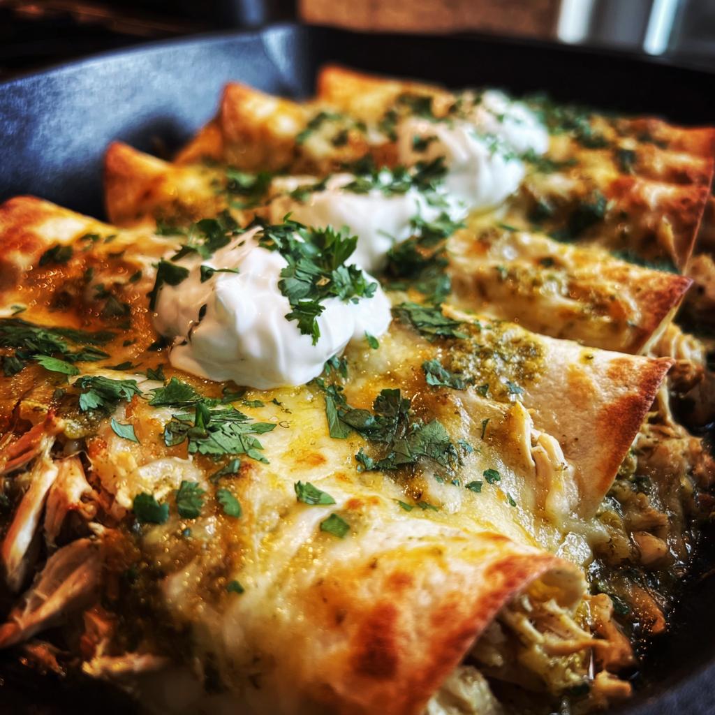 Salsa Verde Hähnchen-Enchiladas