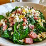 Schinken- und Spinat-Quiche-Salat