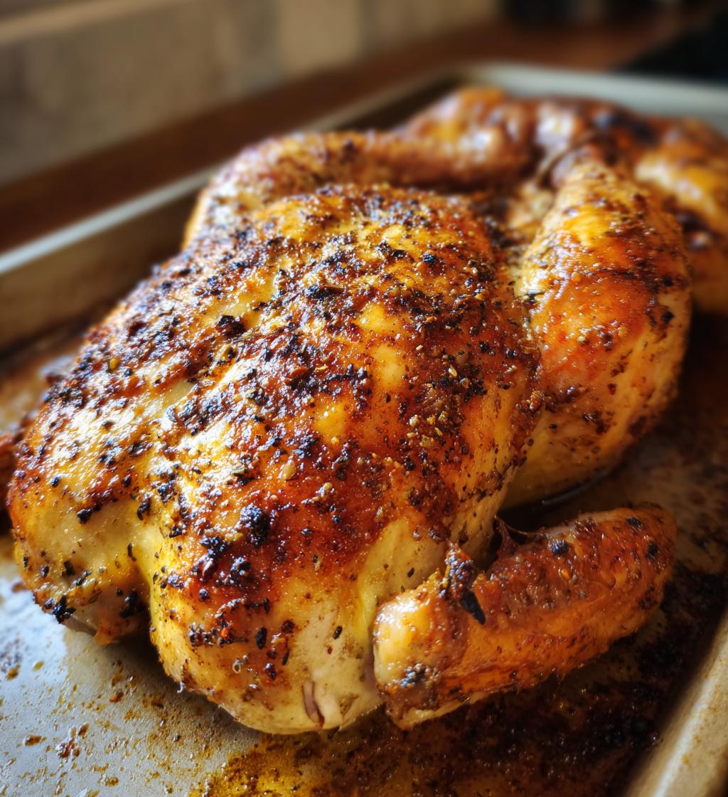 Spatchcock Hähnchen im Ofen