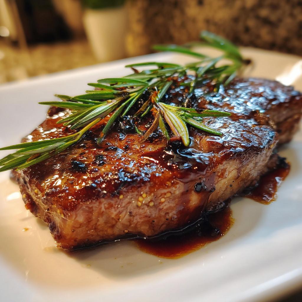 Steak mit Balsamico-Glasur