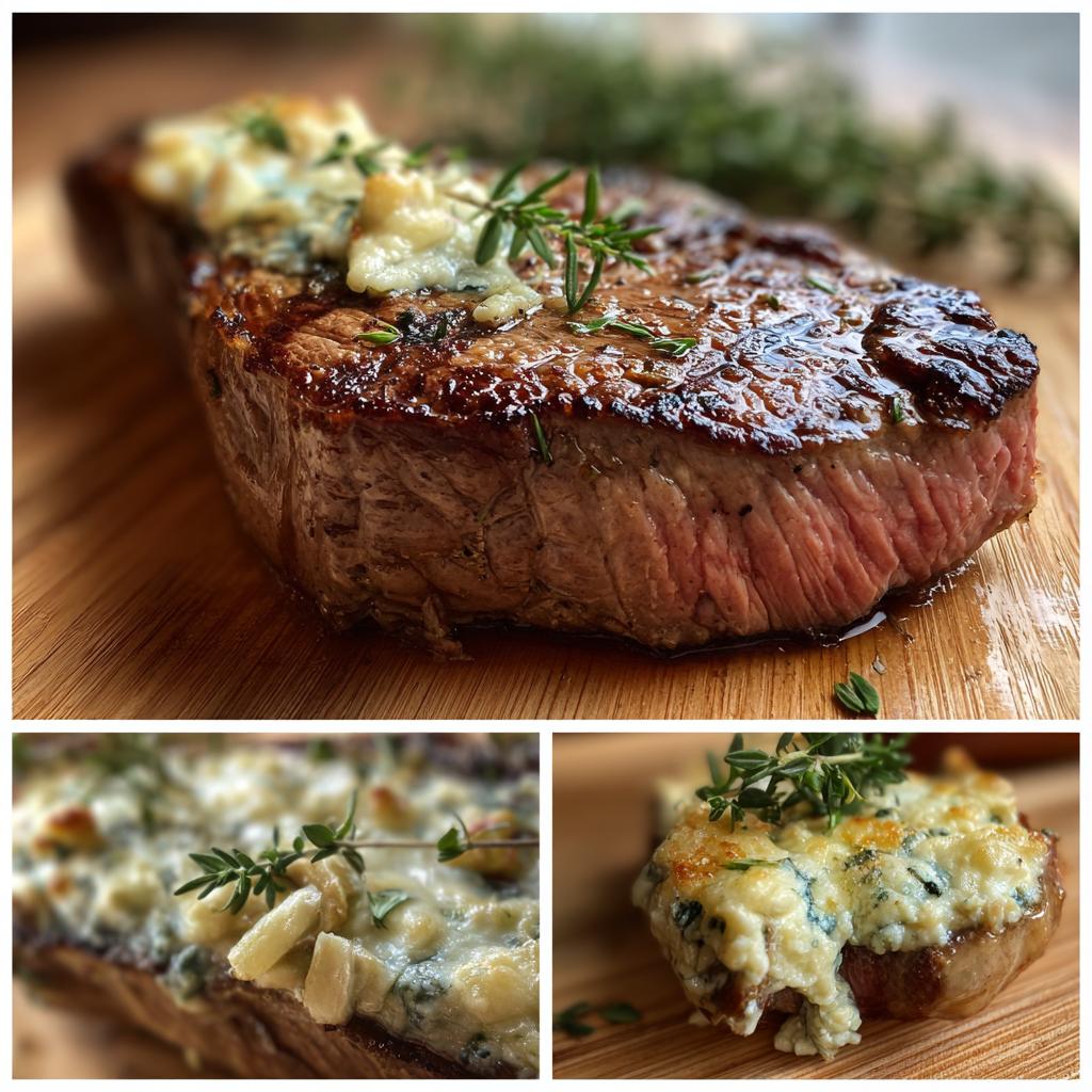Steak mit Blauschimmelkäsekruste - detail 1