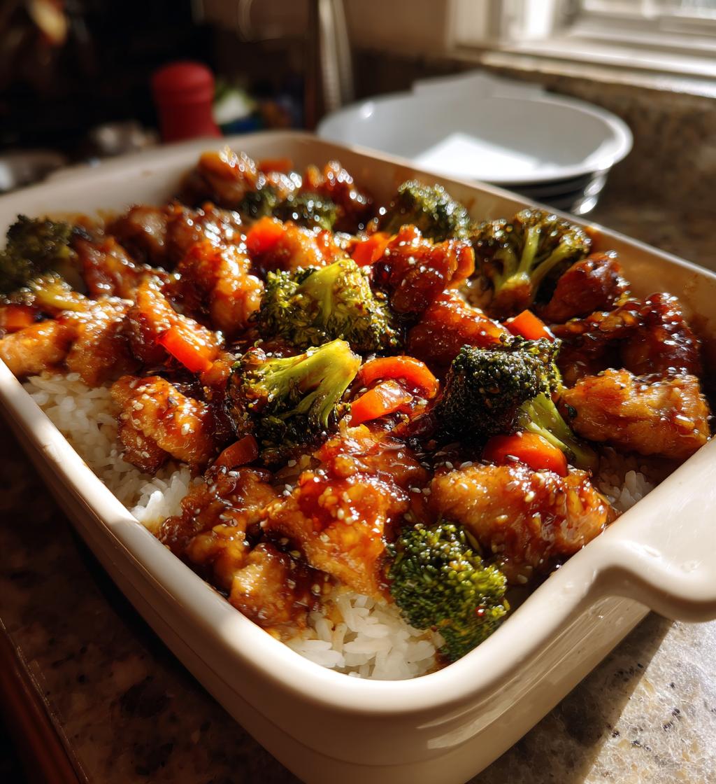 Teriyaki-Hühnchen-Auflauf