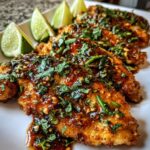 Thailändische Erdnuss-Hähnchenbrust aus der Heißluftfritteuse
