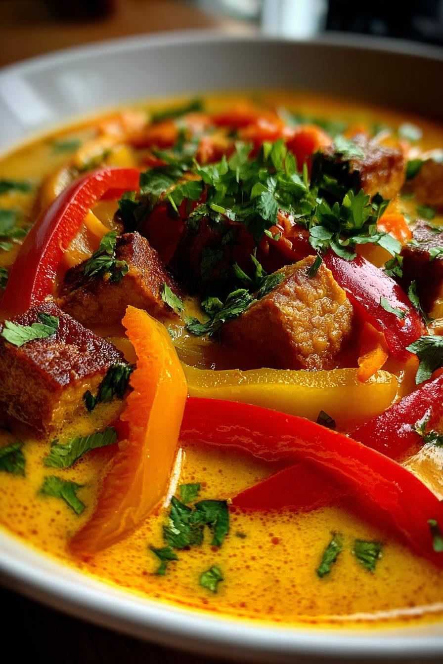 Thailändische Kokosnuss-Curry-Suppe