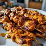 Würzige Erdnuss-Hühnchen-Spieße