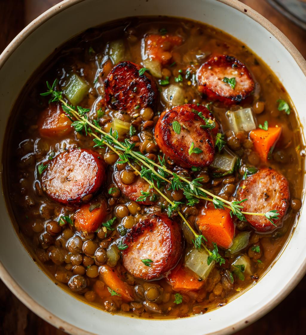 Wurst- und Linsensuppe - detail 1