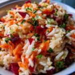 Wurzelgemüsesalat mit knusprigem Reis