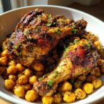 Za'atar-geröstetes Hähnchen mit Kichererbsen