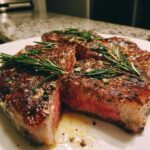 Zitronen-Kräuter-gegrilltes Steak