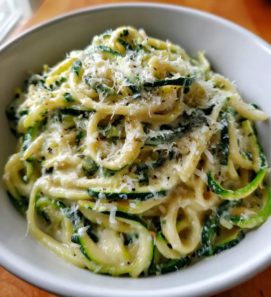 Zucchini-Nudeln Alfredo