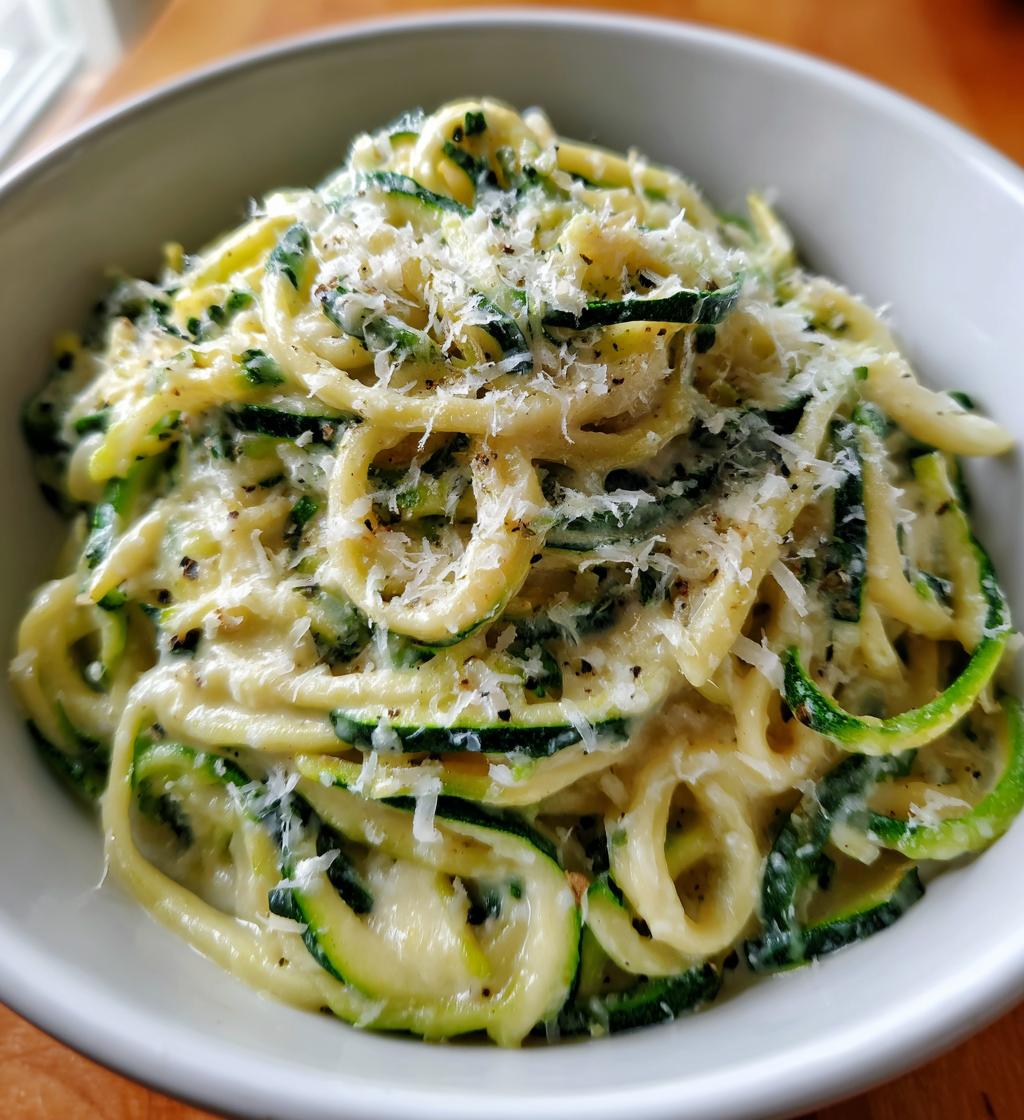 Zucchini-Nudeln Alfredo