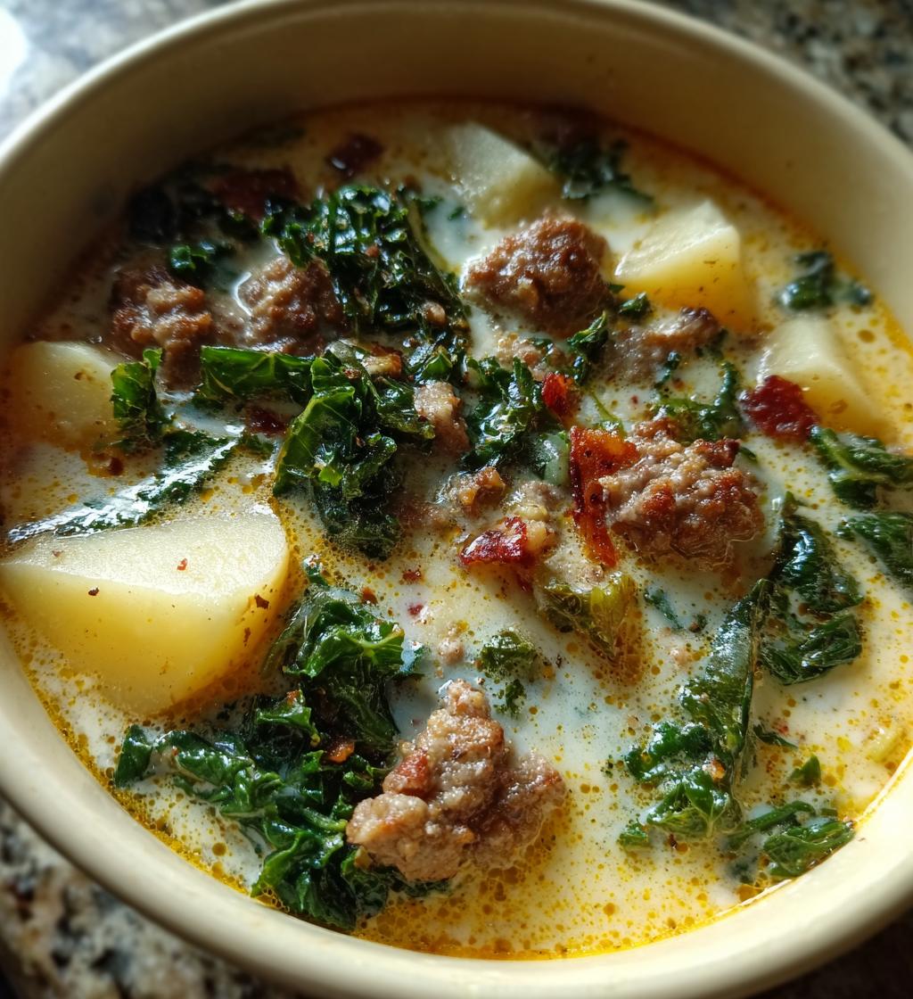 Zuppa Toscana (Italienische Wurst-Kohl-Suppe) - detail 1