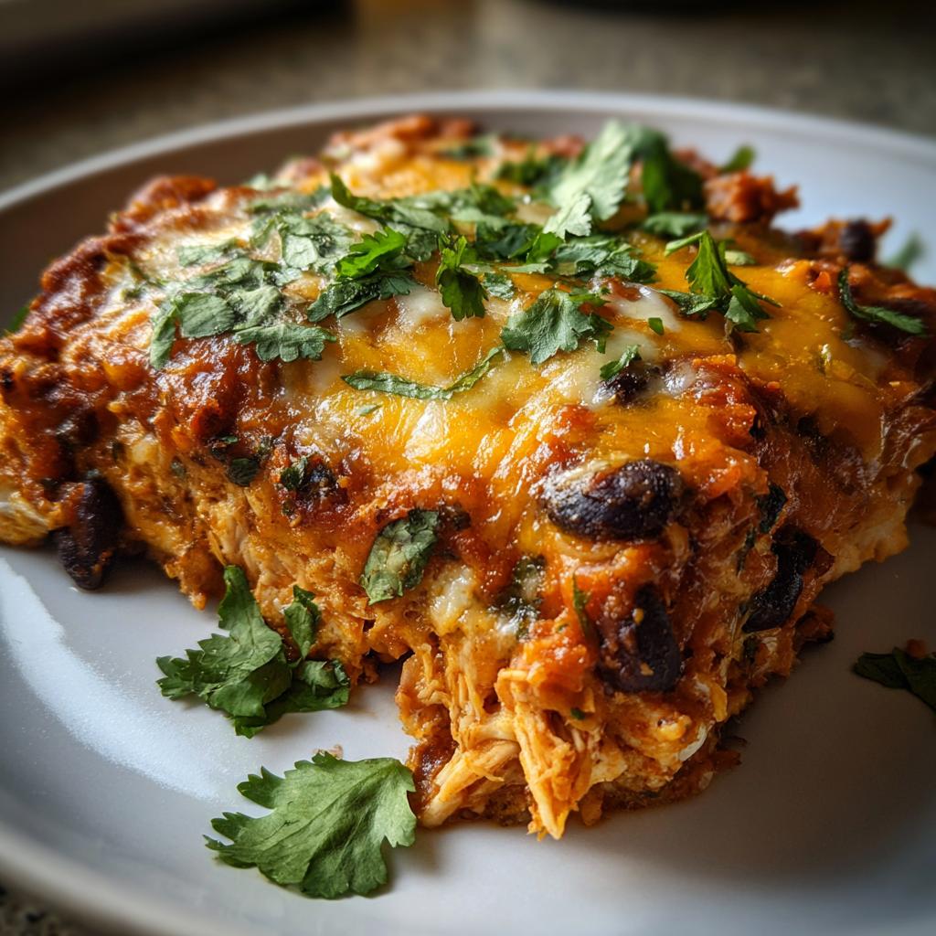 keto Hähnchen-Enchilada-Auflauf - detail 1
