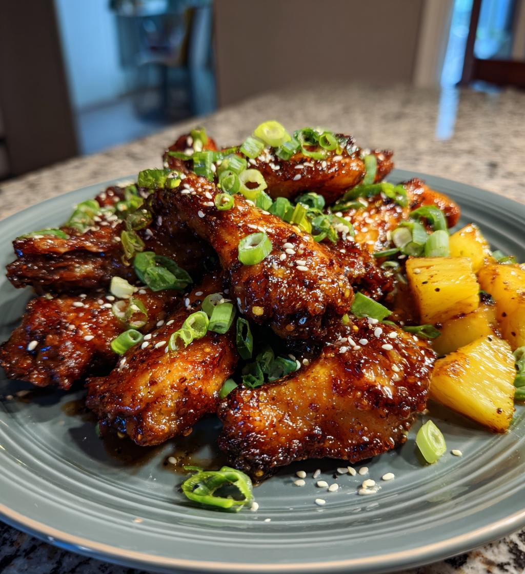 Ananas-Teriyaki-Hühnchenflügel