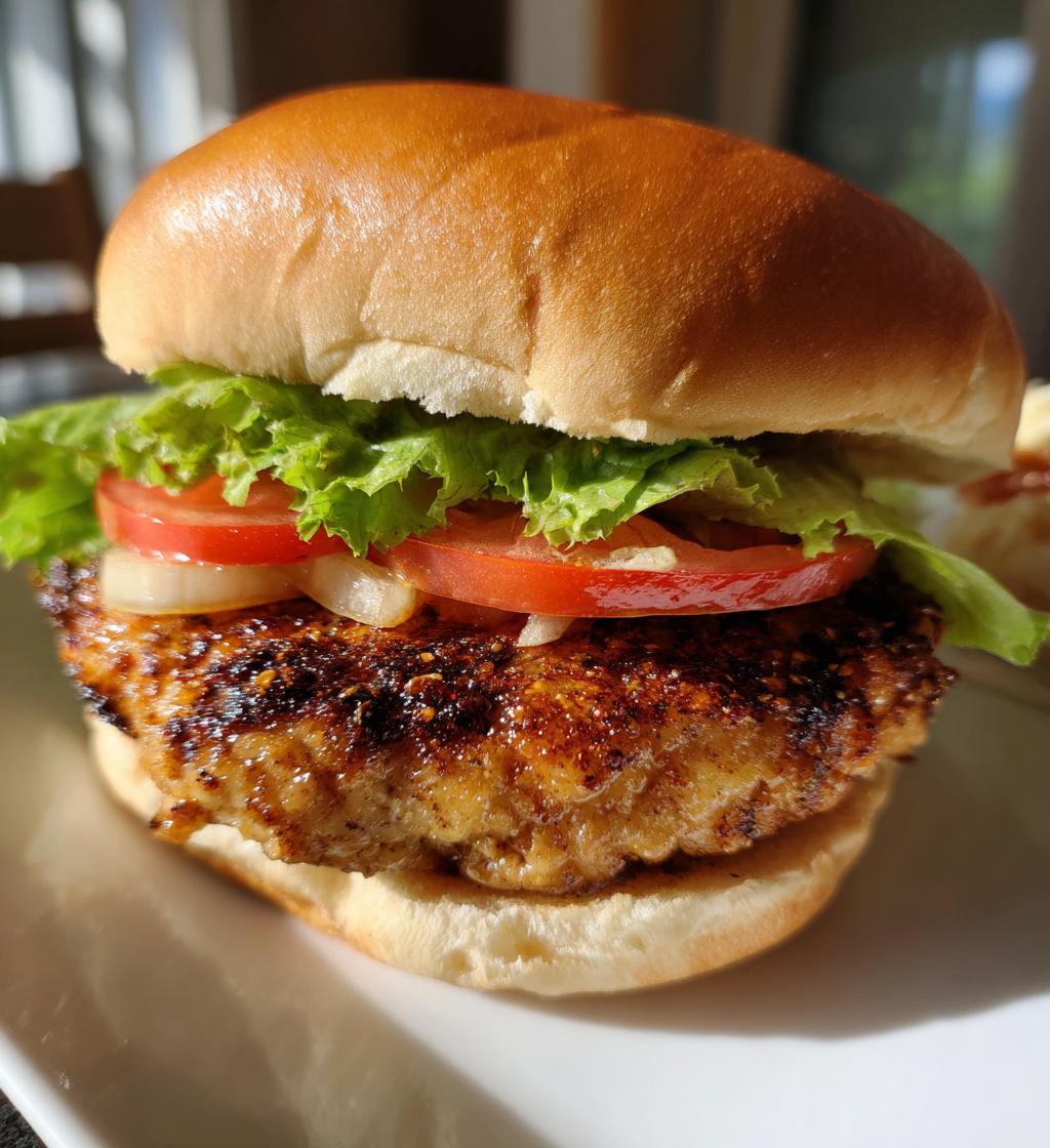 Apfel-Hühnchen-Burger
