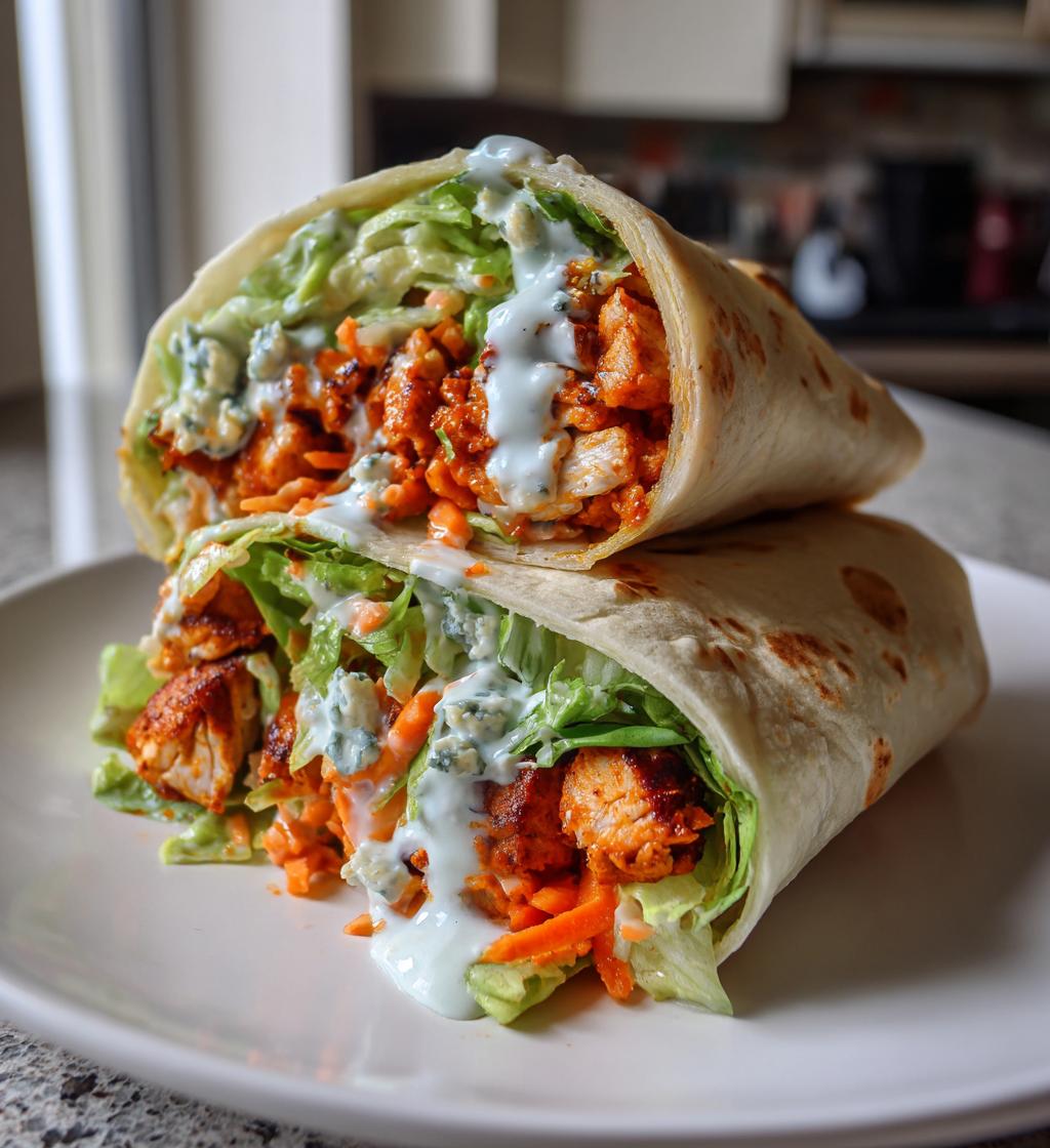 Buffalo Chicken Salatwickel