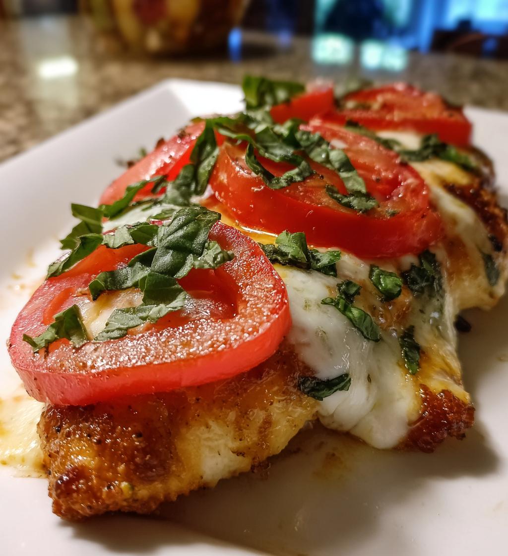 Caprese Hähnchen aus der Heißluftfritteuse
