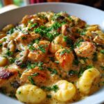 Cremige Hähnchen-Gnocchi-Pfanne