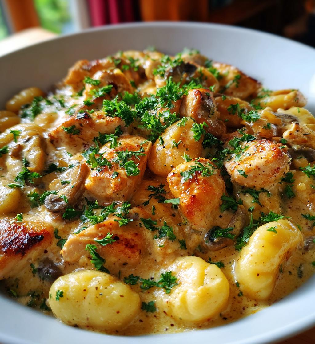 Cremige Hähnchen-Gnocchi-Pfanne