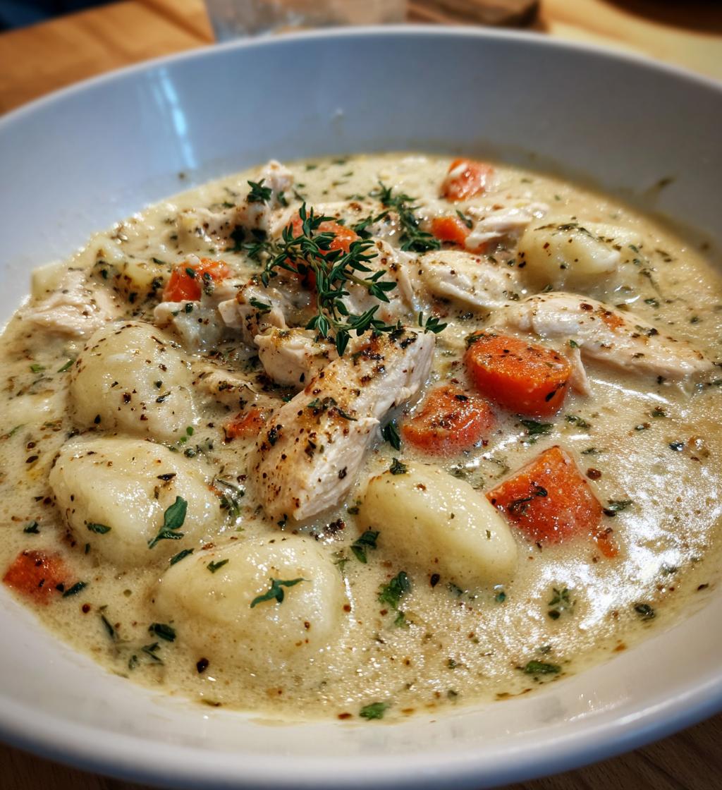 Cremige Hähnchen-Gnocchi-Suppe - detail 1