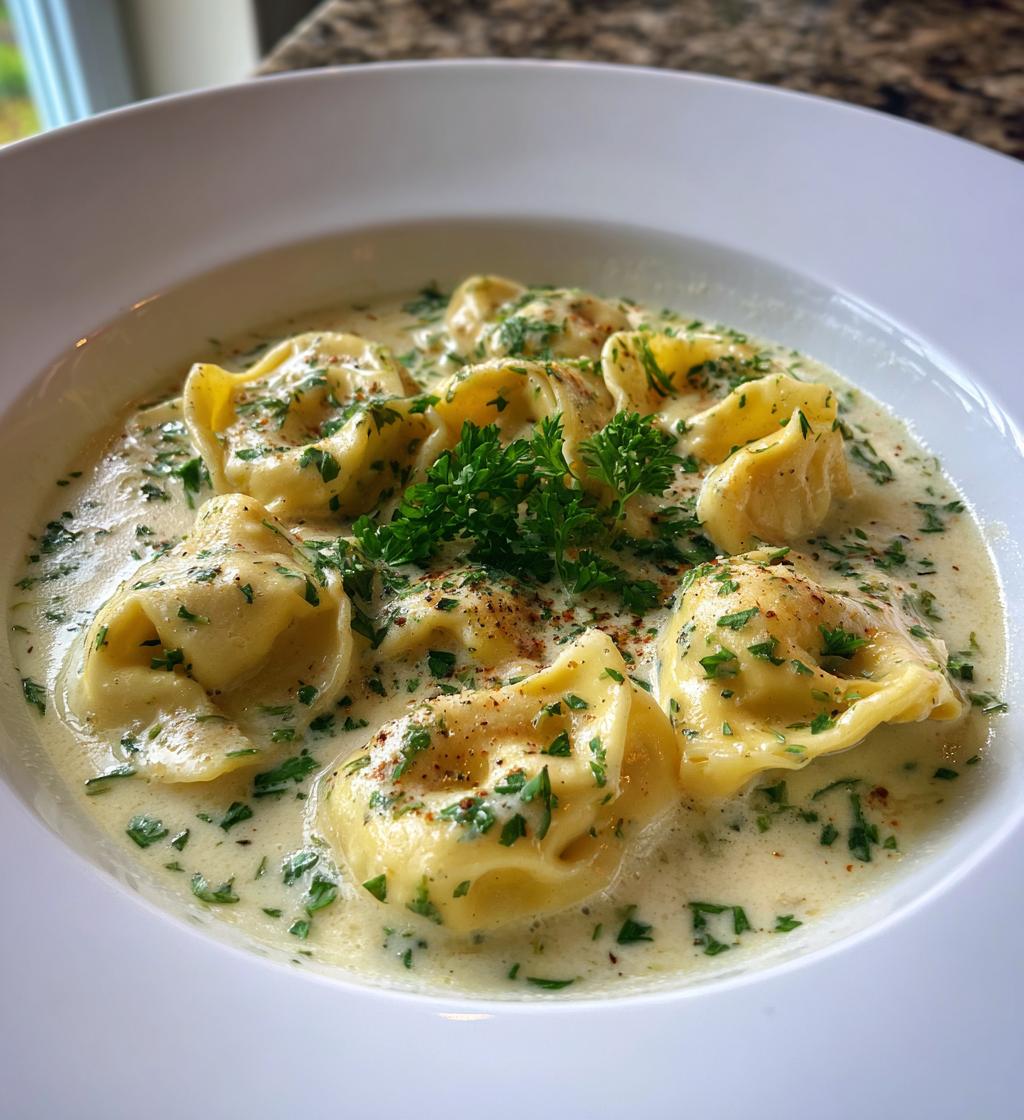 Cremige Tortellini-Suppe