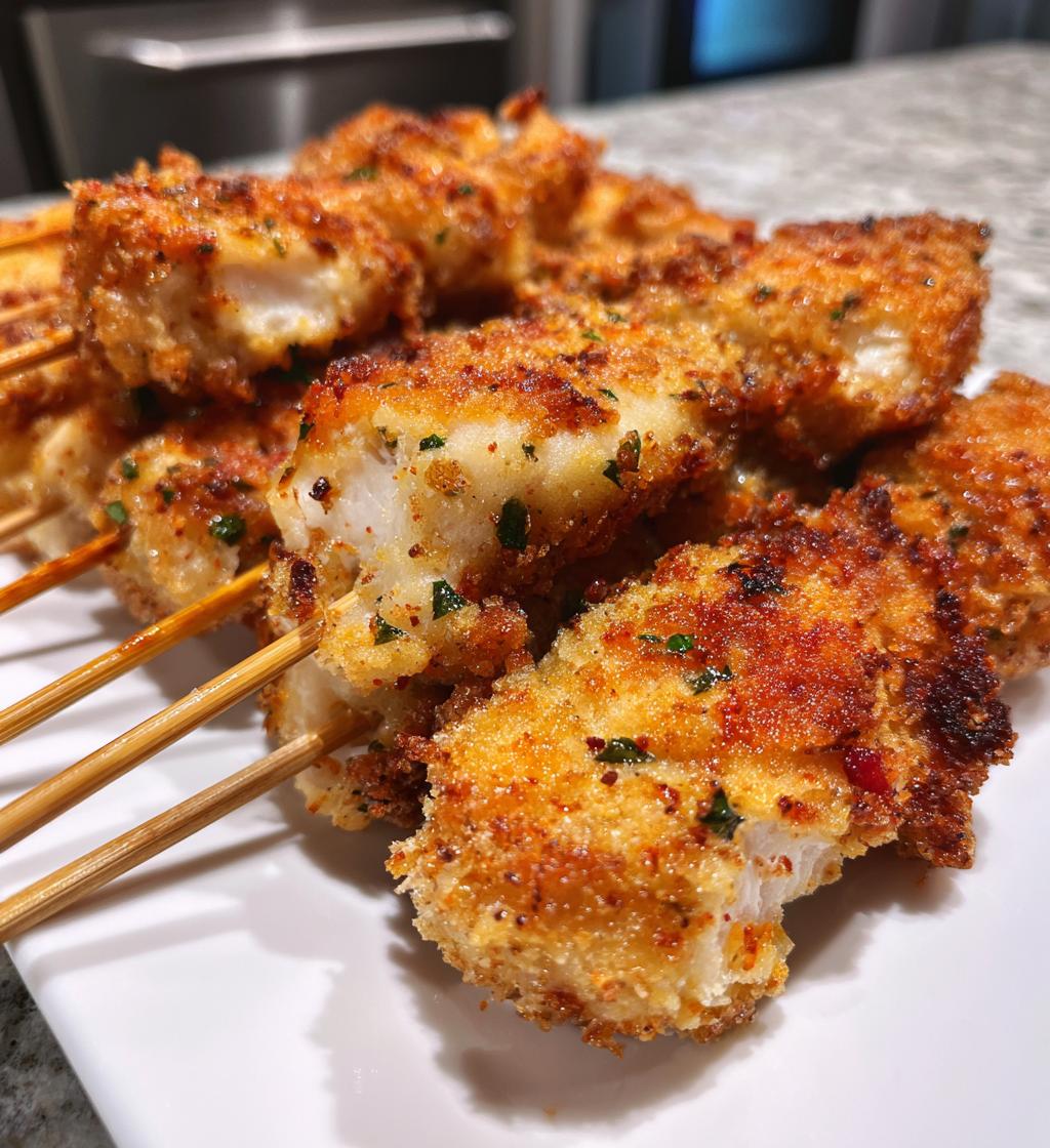 Frittierte Hähnchenspieße
