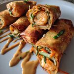Garnelen-Frühlingsrollen mit Erdnusssauce