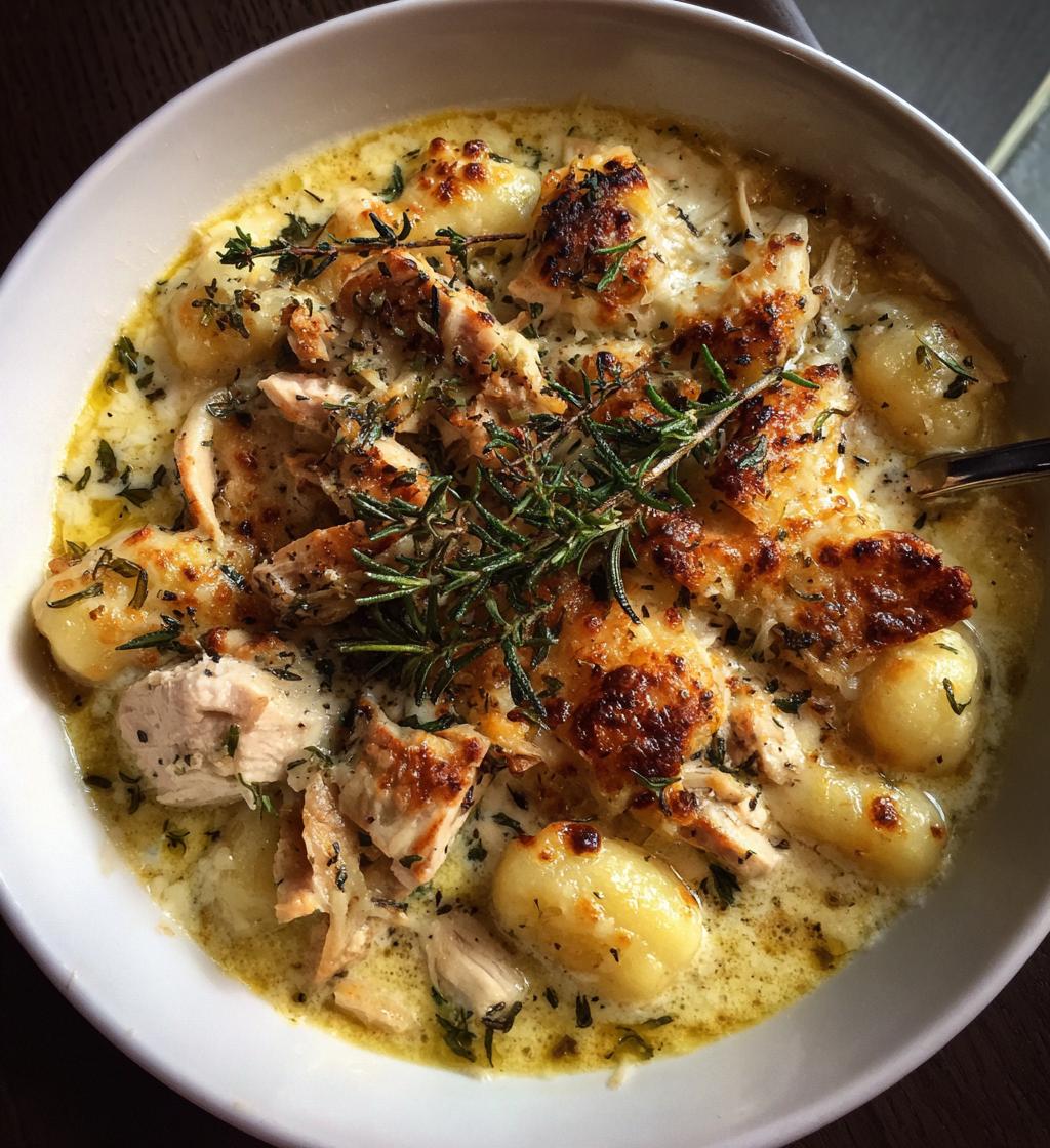 Gebackene Hühner-Gnocchi-Suppe