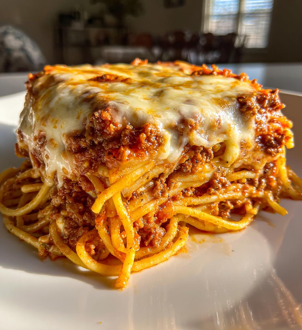 Gebackener Spaghetti-Kuchen - detail 1