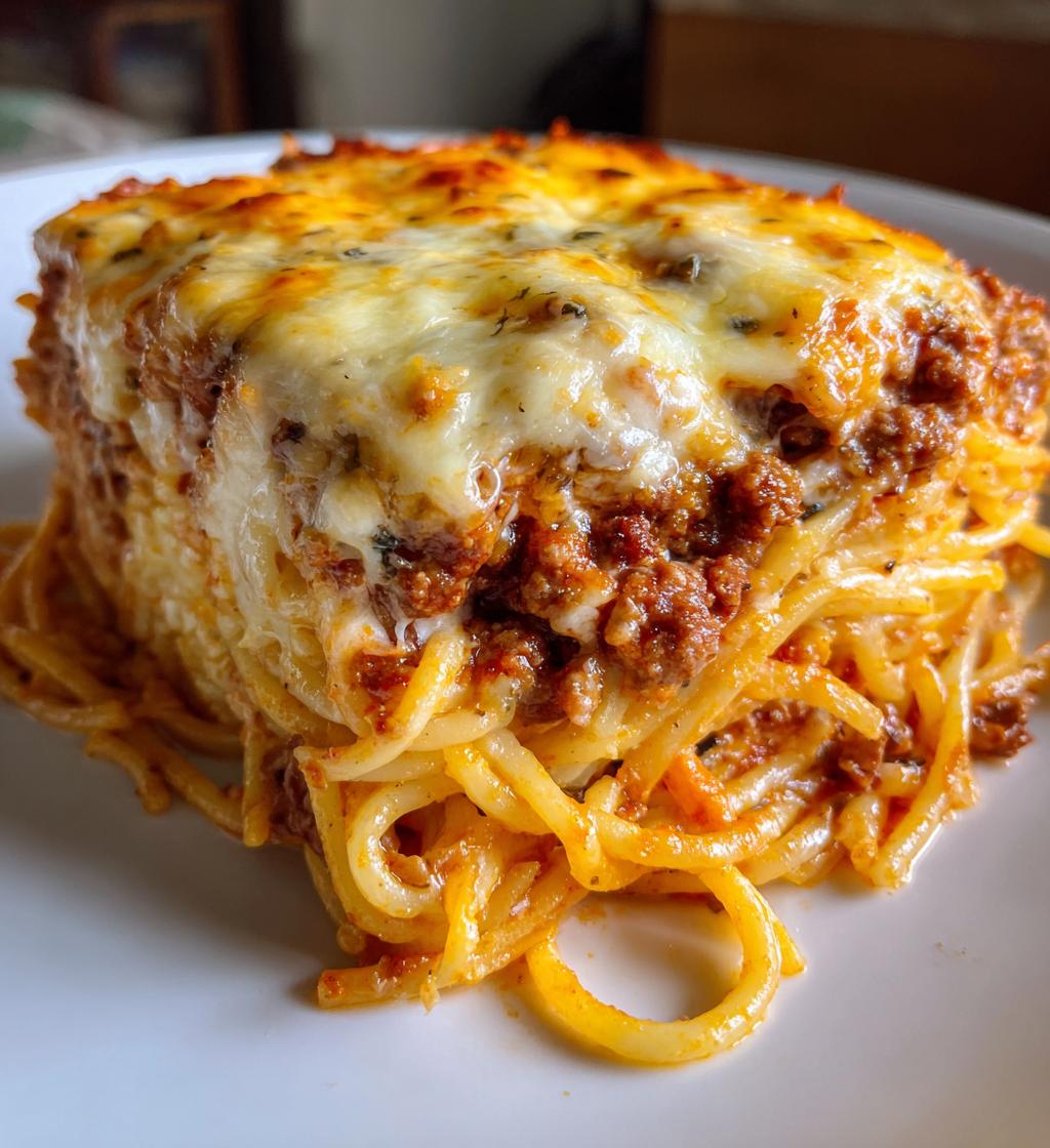 Gebackener Spaghetti-Kuchen