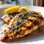 Gegrilltes Hähnchen mit Zitrone und Kräutern