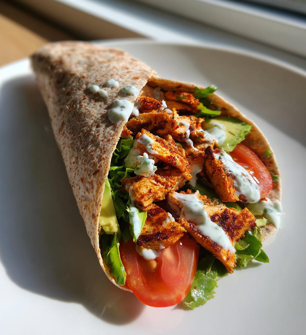 Gesunde Hähnchen-Wraps - detail 1
