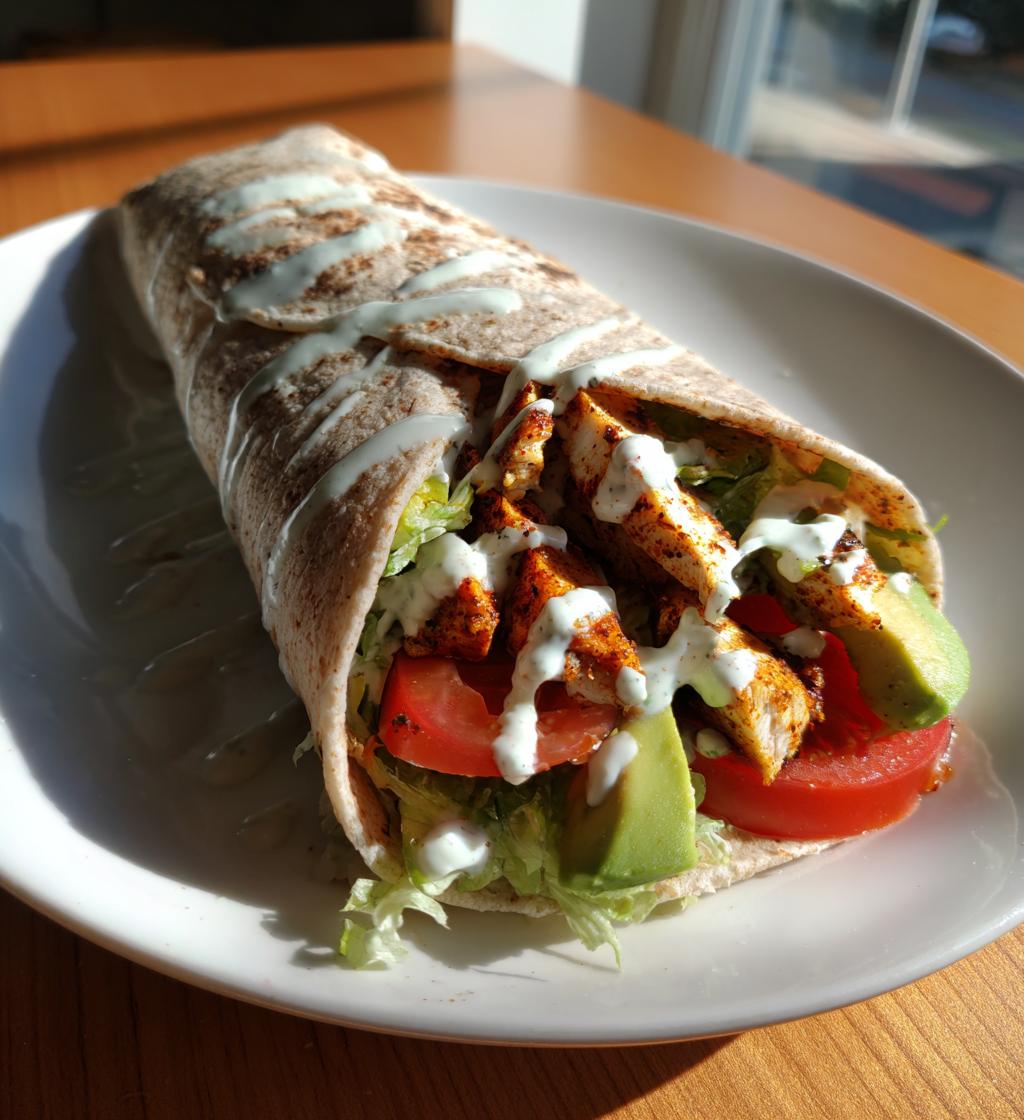 Gesunde Hähnchen-Wraps