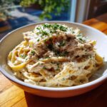 Hühnchen Alfredo aus dem Slow Cooker