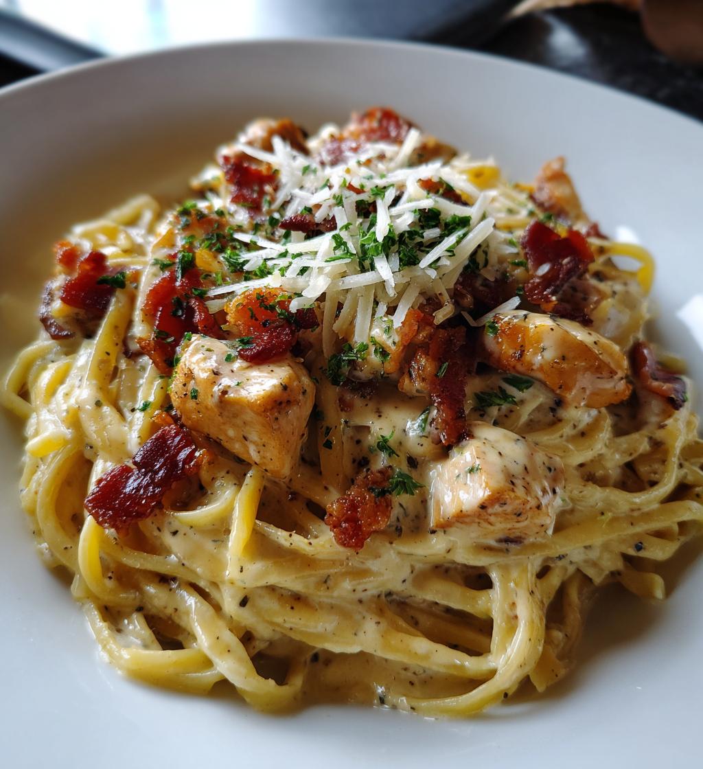 Hühnchen-Bacon-Ranch-Pasta