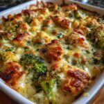 Hähnchen-, Blumenkohl- und Brokkoli-Auflauf