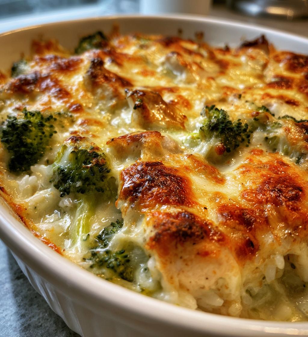 Hühnchen-Brokkoli-Reis-Auflauf