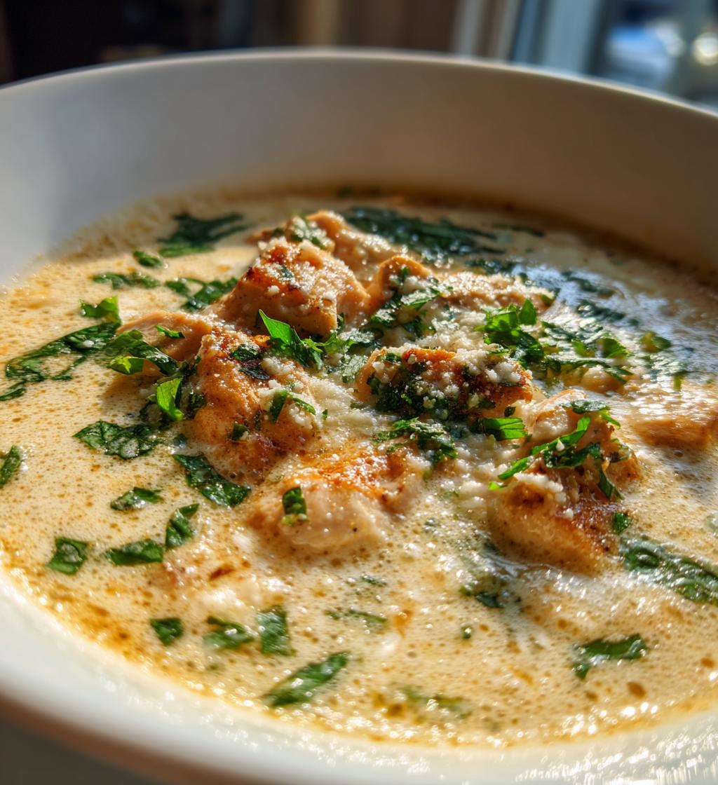 Hühnchen-Parmesan-Suppe - detail 1