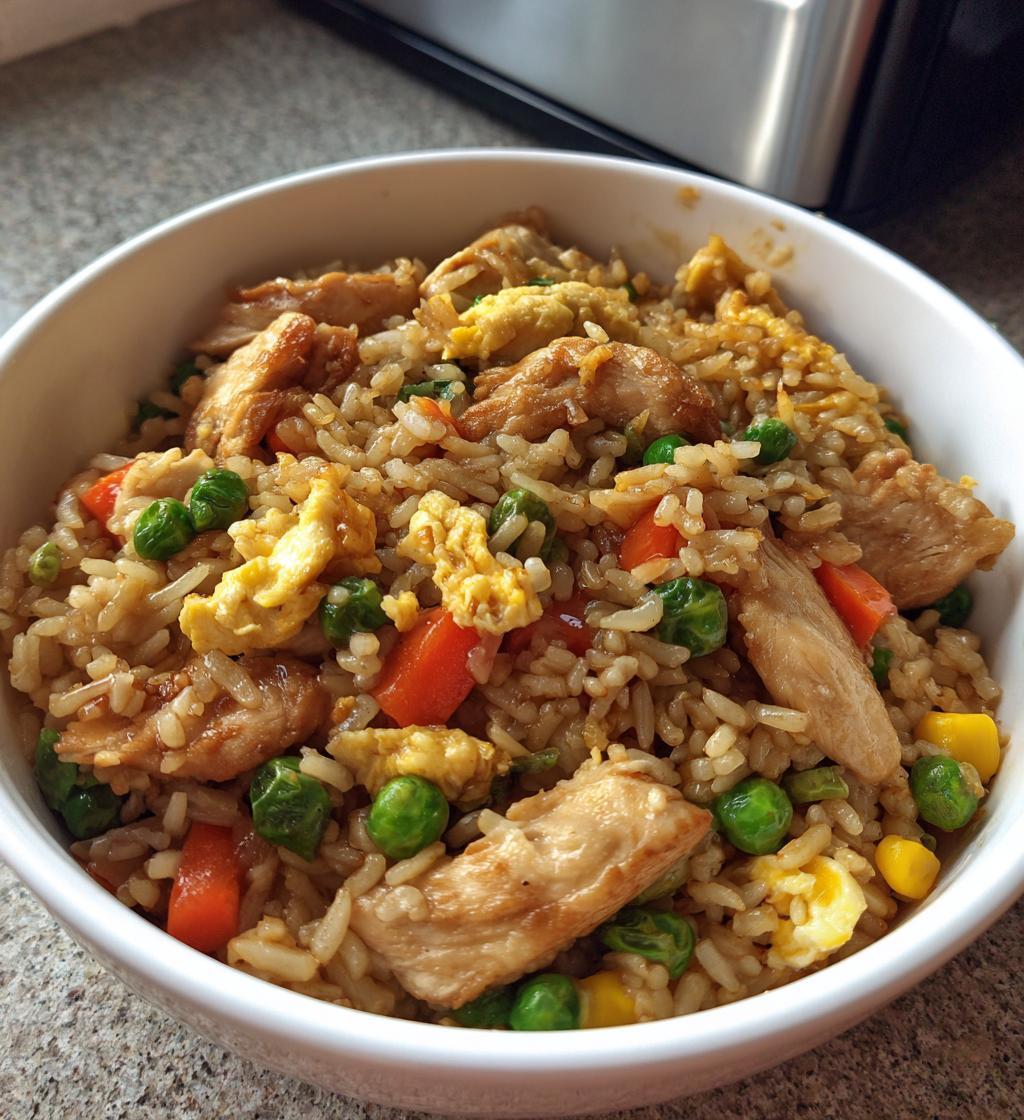 Hühnchen gebratener Reis