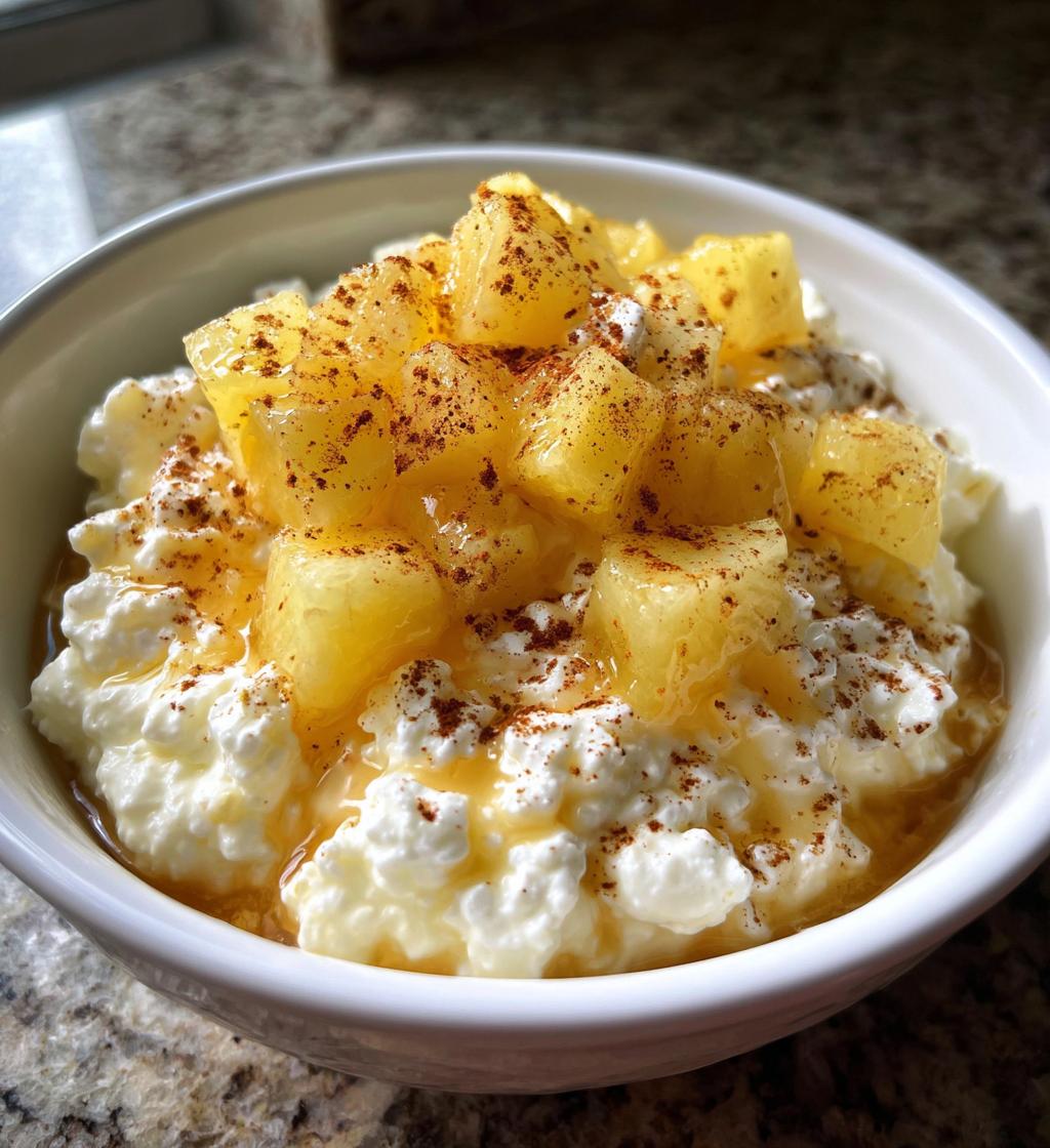 Hüttenkäse mit Ananas