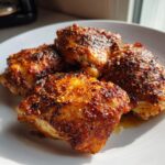 Krosse Hähnchenschenkel aus der Heißluftfritteuse