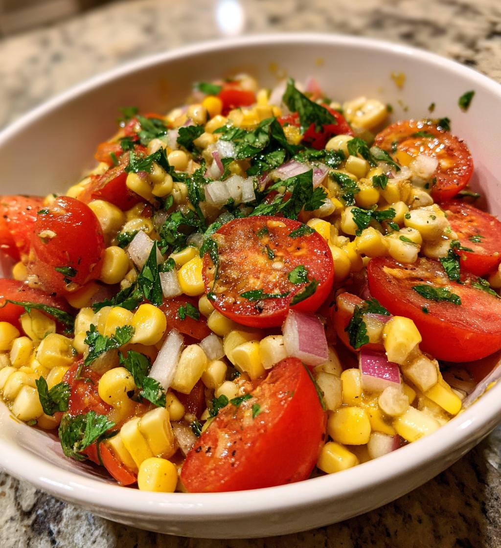 Mais- und Tomatensalat