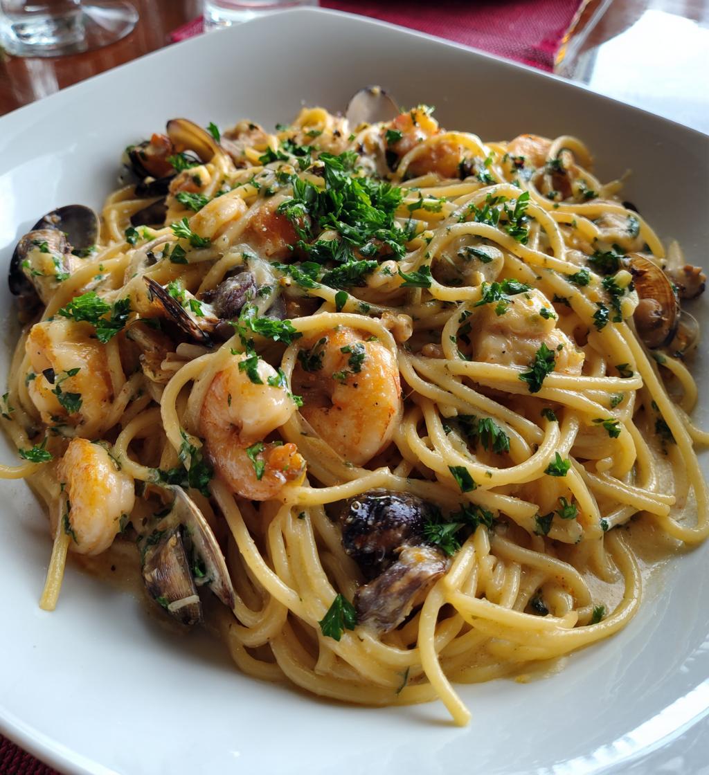 Meeresfrüchte-Pasta mit Sahnesauce