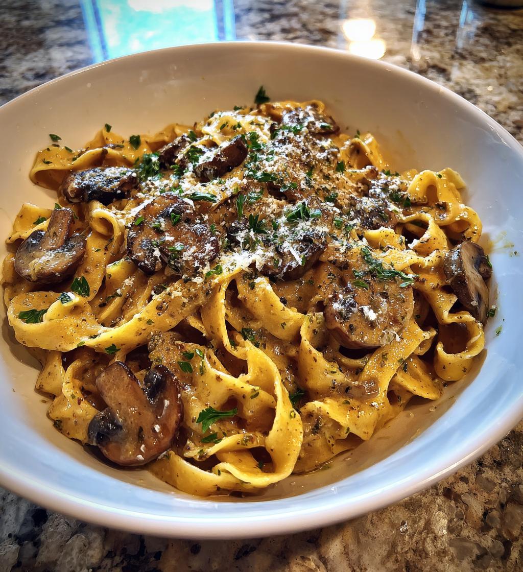 Pilz Stroganoff Pasta - detail 1