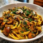 Pilz Stroganoff Pasta