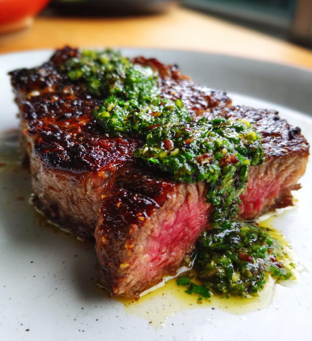 Rindersteak mit Chimichurri-Butter