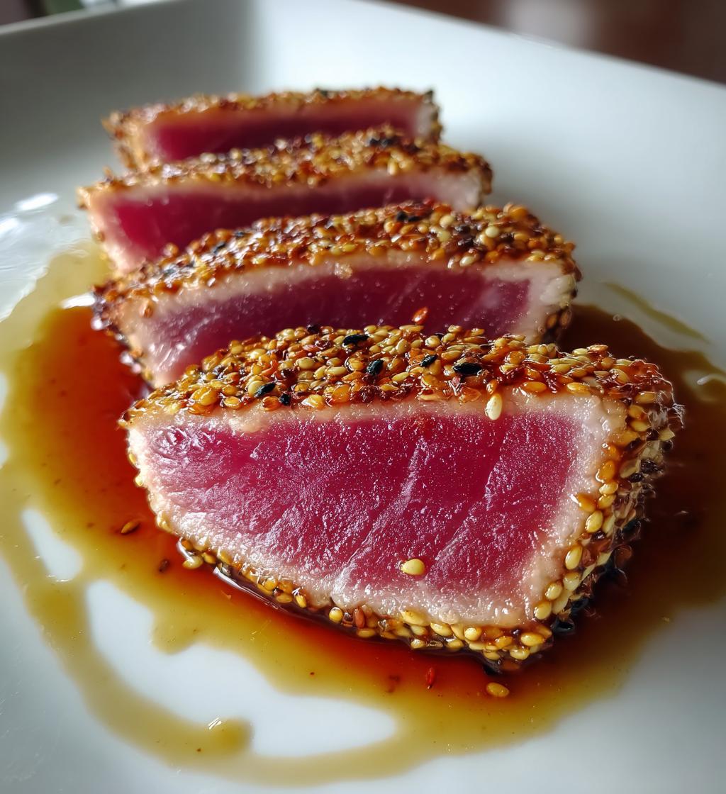 Seared Ahi Tuna with Sesame Crust