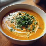 Süßkartoffel- und Karottensuppe